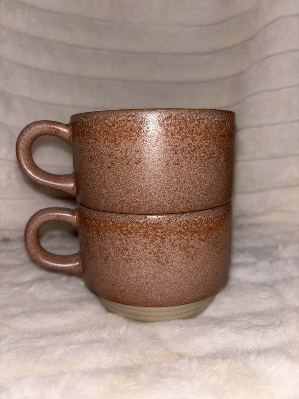 New Hearth & Hand with Magnolia Brown Stoneware Mugs Set of 2 Microwave Safe